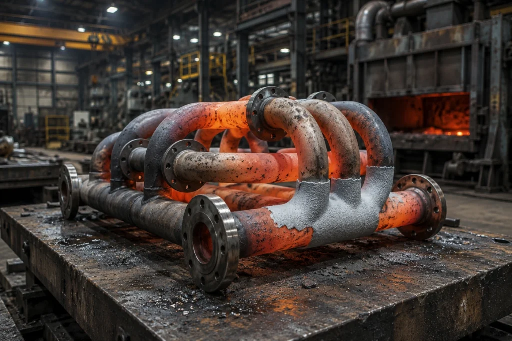 Industrial equipment protected with high-temperature coatings in extreme heat conditions