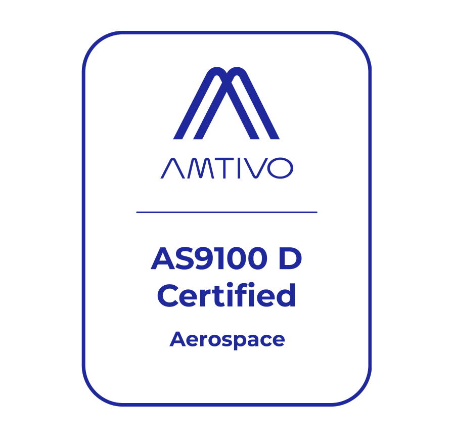 AMTIVO ISO AS9100 D Certified Aeospace
